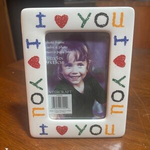 Vintage I Love You Picture Frame Home Decor Colorful Mother's Day Gift 3x5